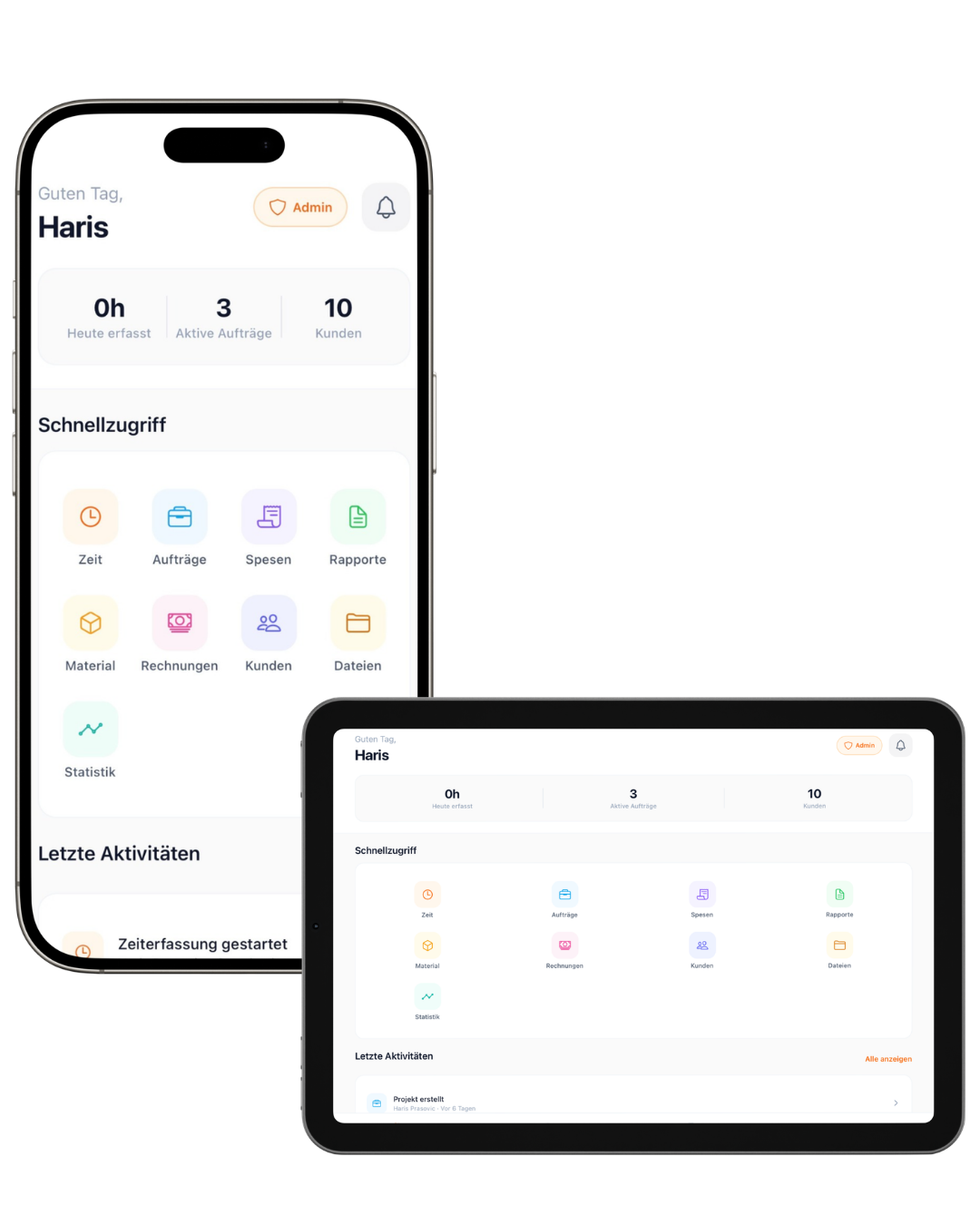 e-rapport.ch App – Digitale Rapporte für Handwerker